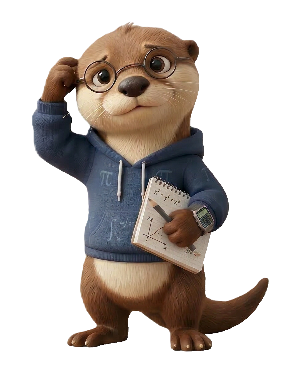 Otter mit Notizblock